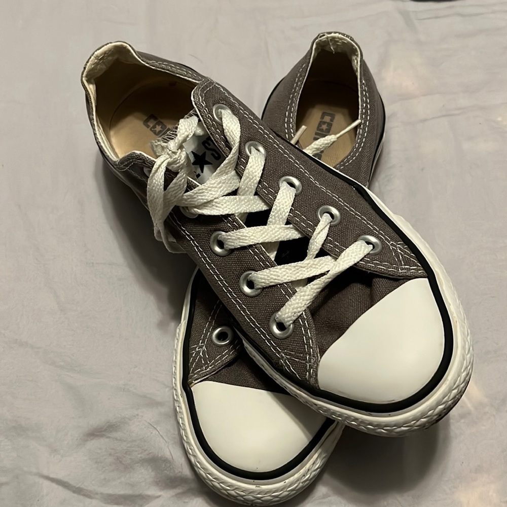 Gray low top Converse